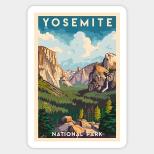 Yosemite National Park Vintage Travel Poster Sticker